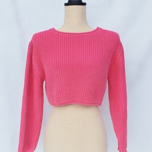 Copper Key Pink Off-the-Shoulder Sweater